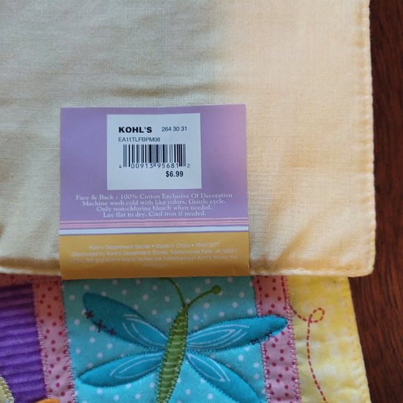 Blossom&Blooms placemats Set of 2 napkins New with tags Happy Spring Embroidered - Picture 5 of 8